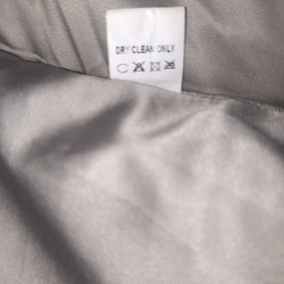 Sakura PLATINUM Womens Cocktail Dress Silver Gray Ruched Strapless Side Zip SZ S - Picture 12 of 12